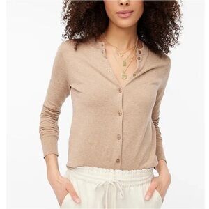 J. Crew Tan Cashmere blend Cardigan